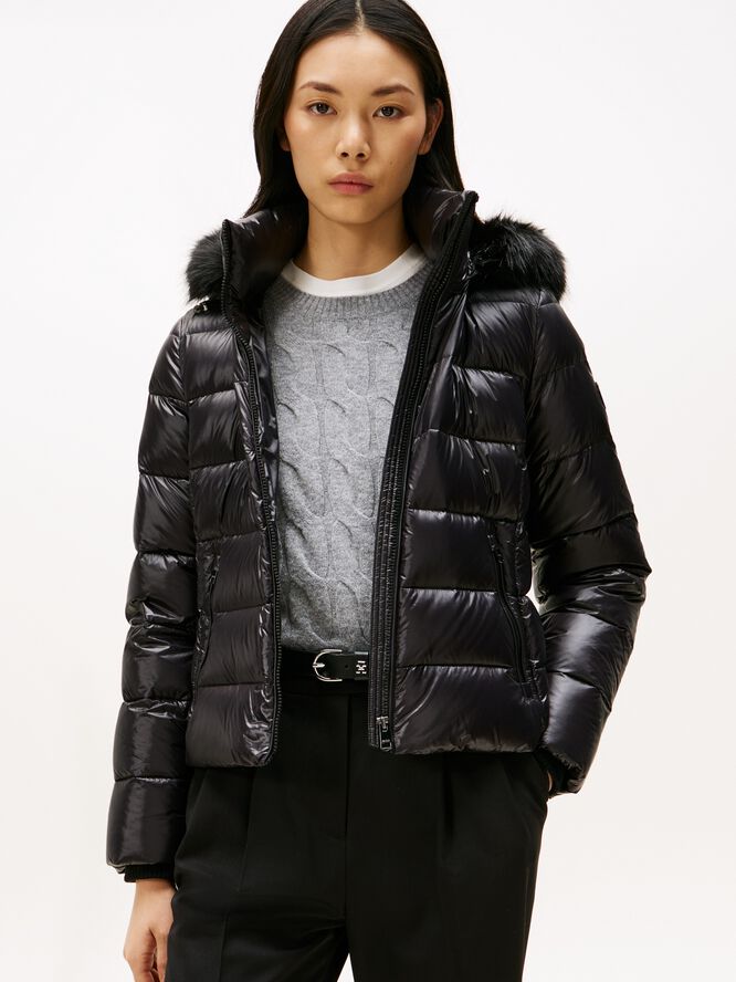 GLOSS HW DOWN SLIM JACKET W FUR