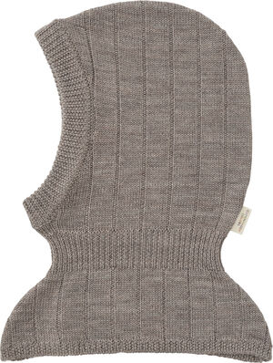 RIB KNITTED BALACLAVA IN MERINO WOO