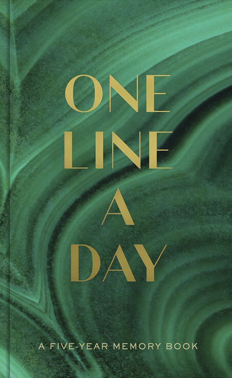 One Line a Day - Green w/Gold