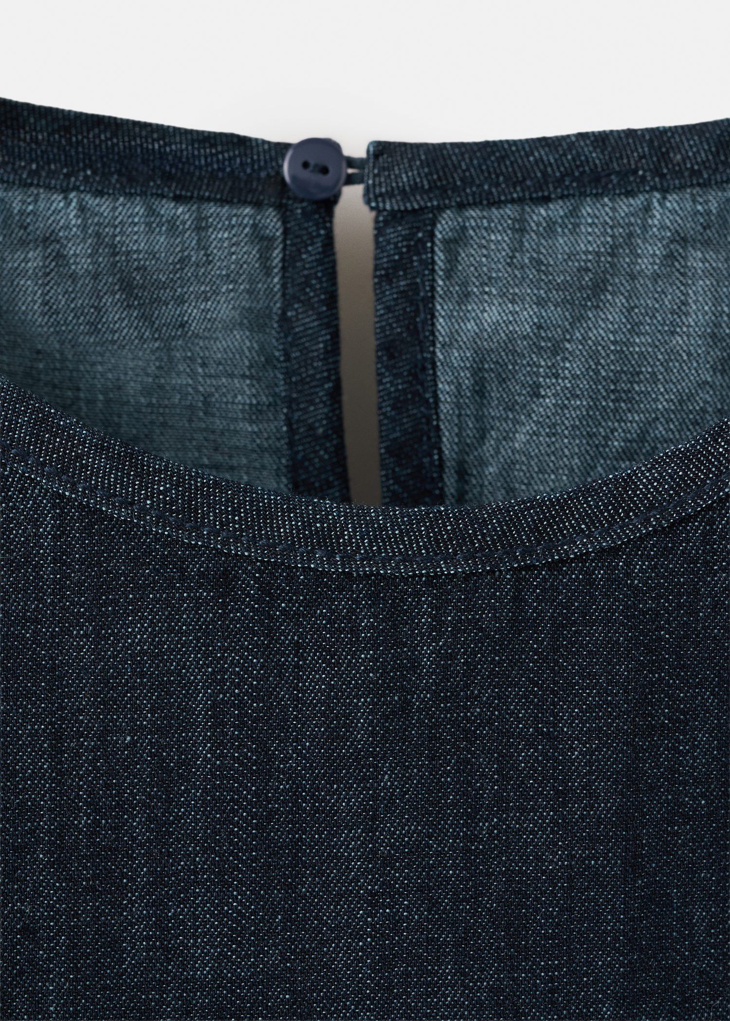 Denim-effect cotton top
