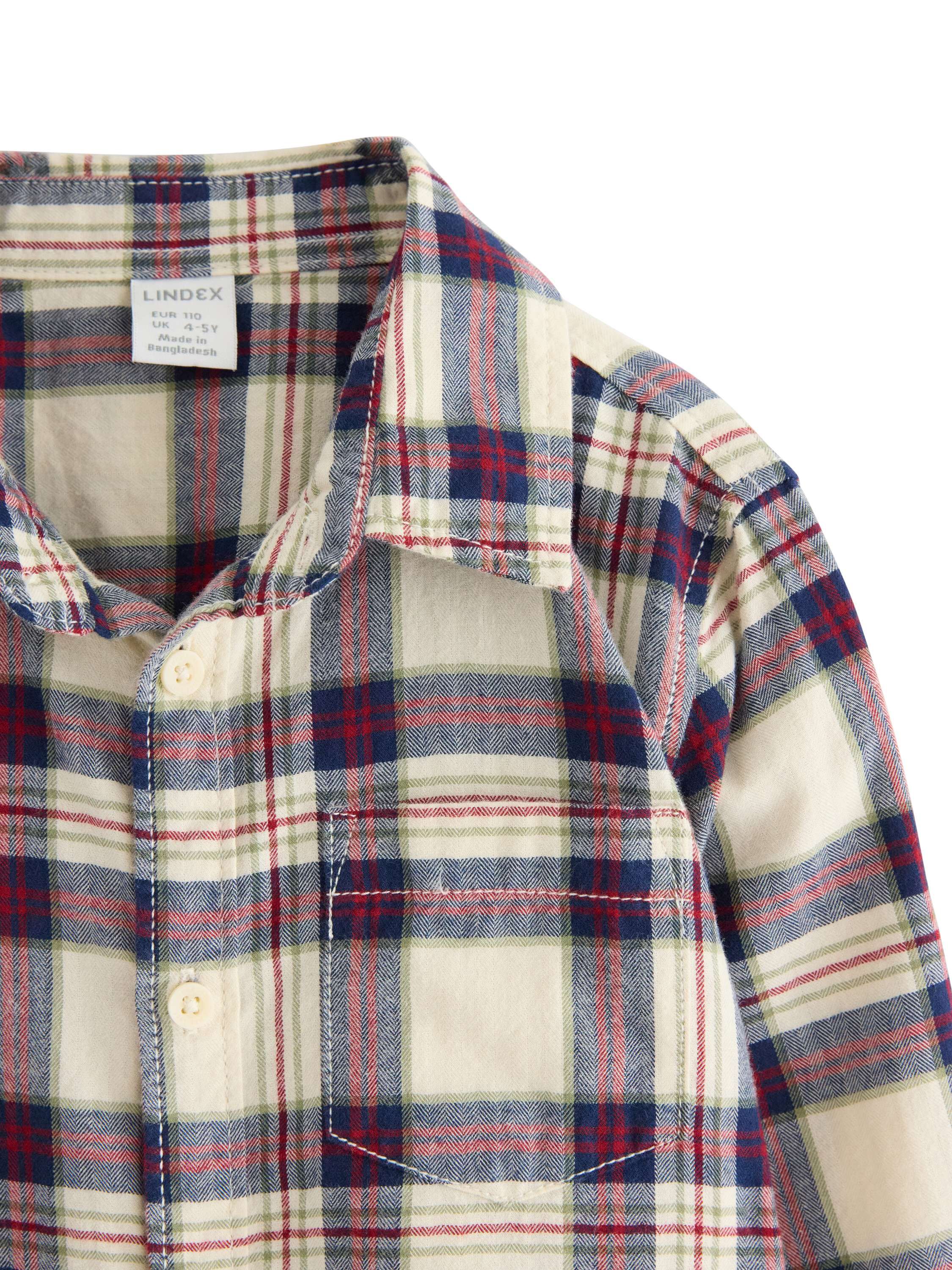 Bl&oslash;d, ternet skjorte med lange &aelig;rme