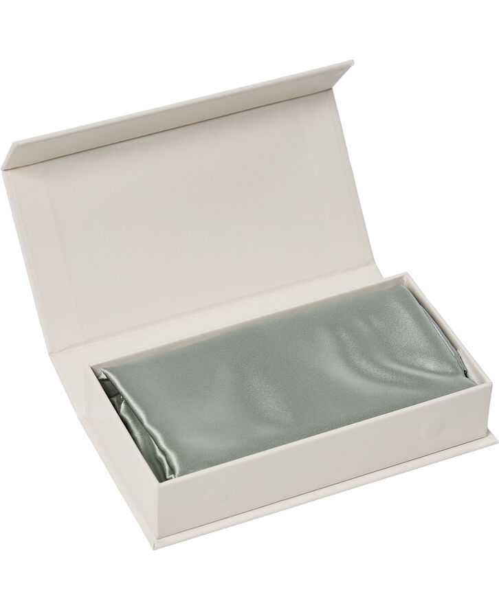 Silke pudebetræk med lynlås, 100 % morbærsilke, 60x63 cm, lysegrøn