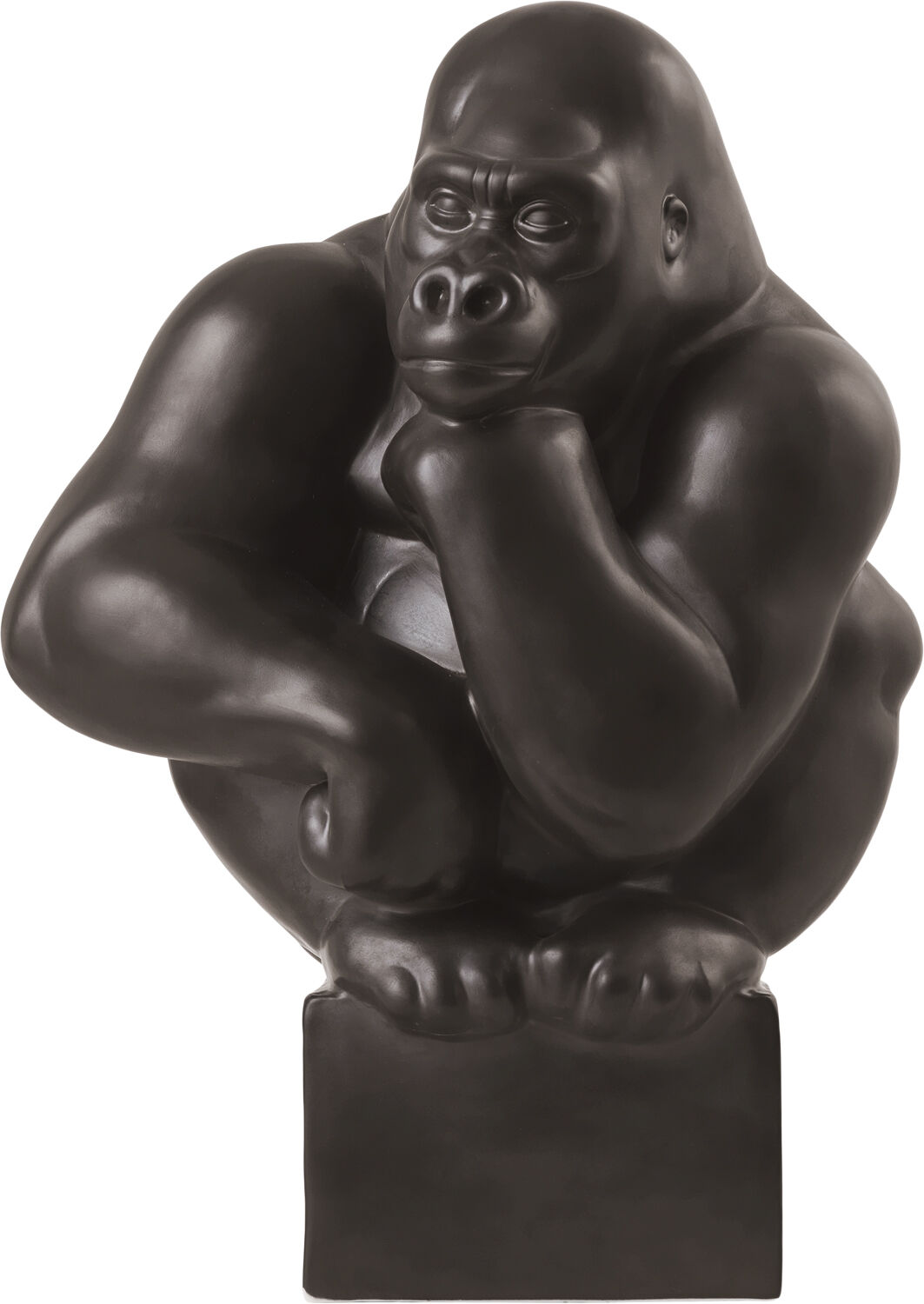 Gorilla figur, graphite, 39 cm.