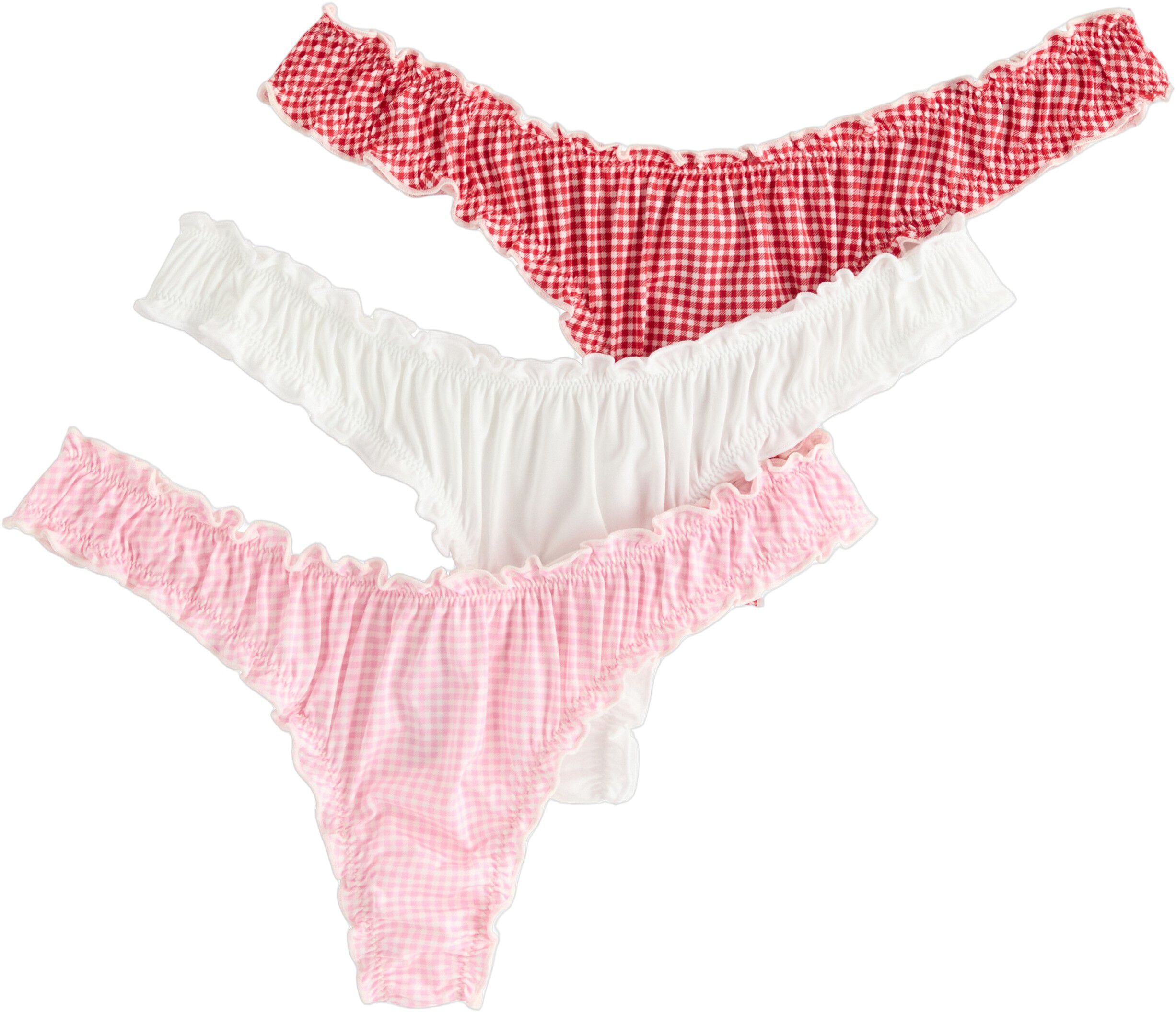 Thong with a low waist and wavy, el
