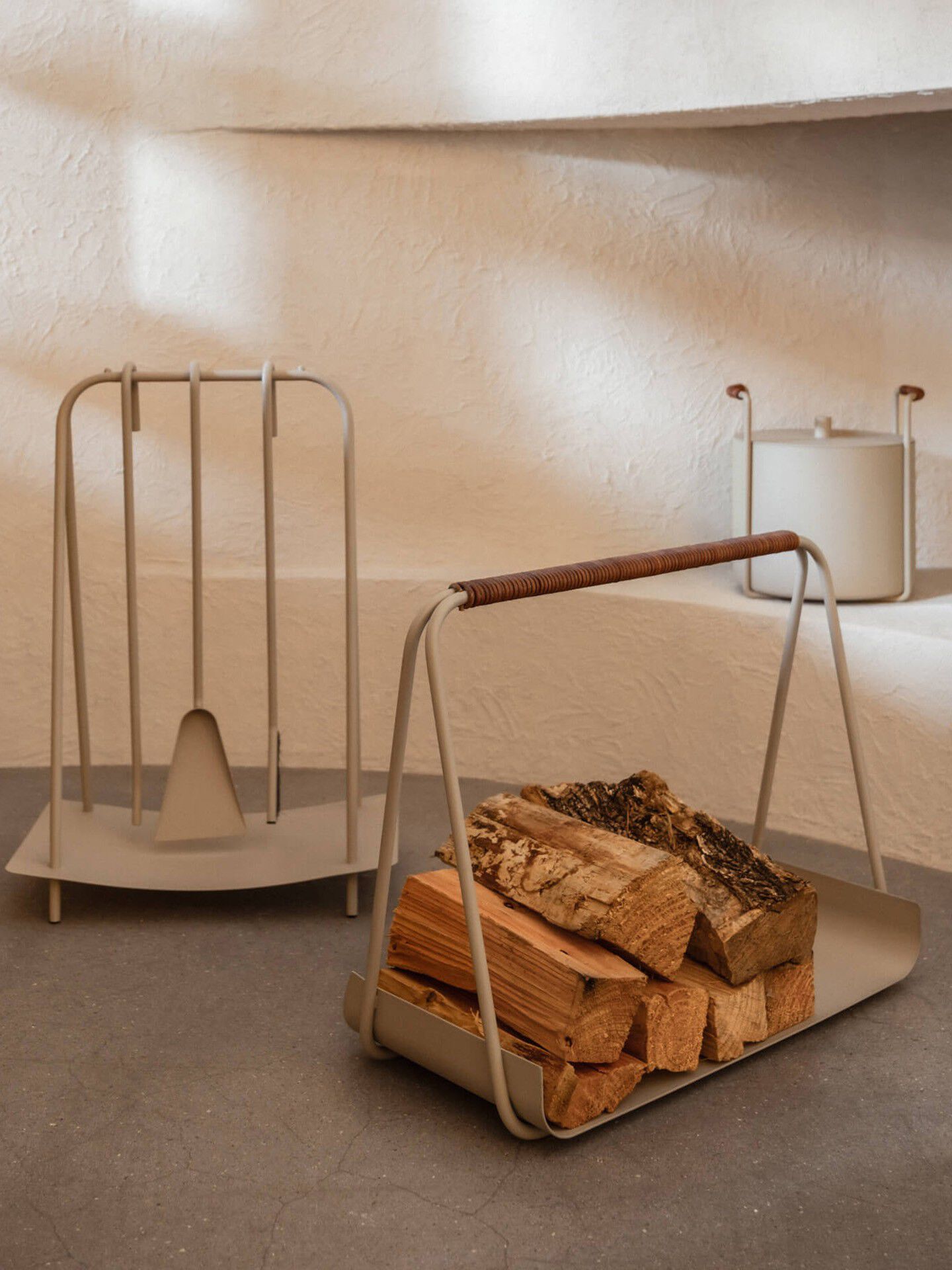 Port Wood Basket - Cashmere