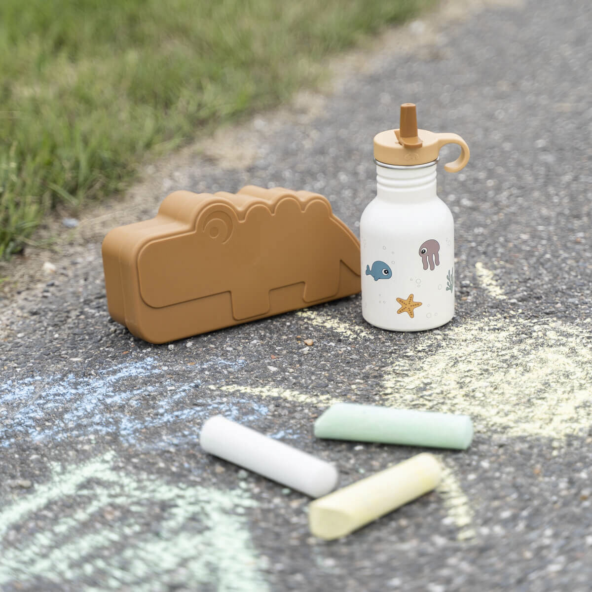 Flaske rustfrit st&aring;l Sea friends Beige