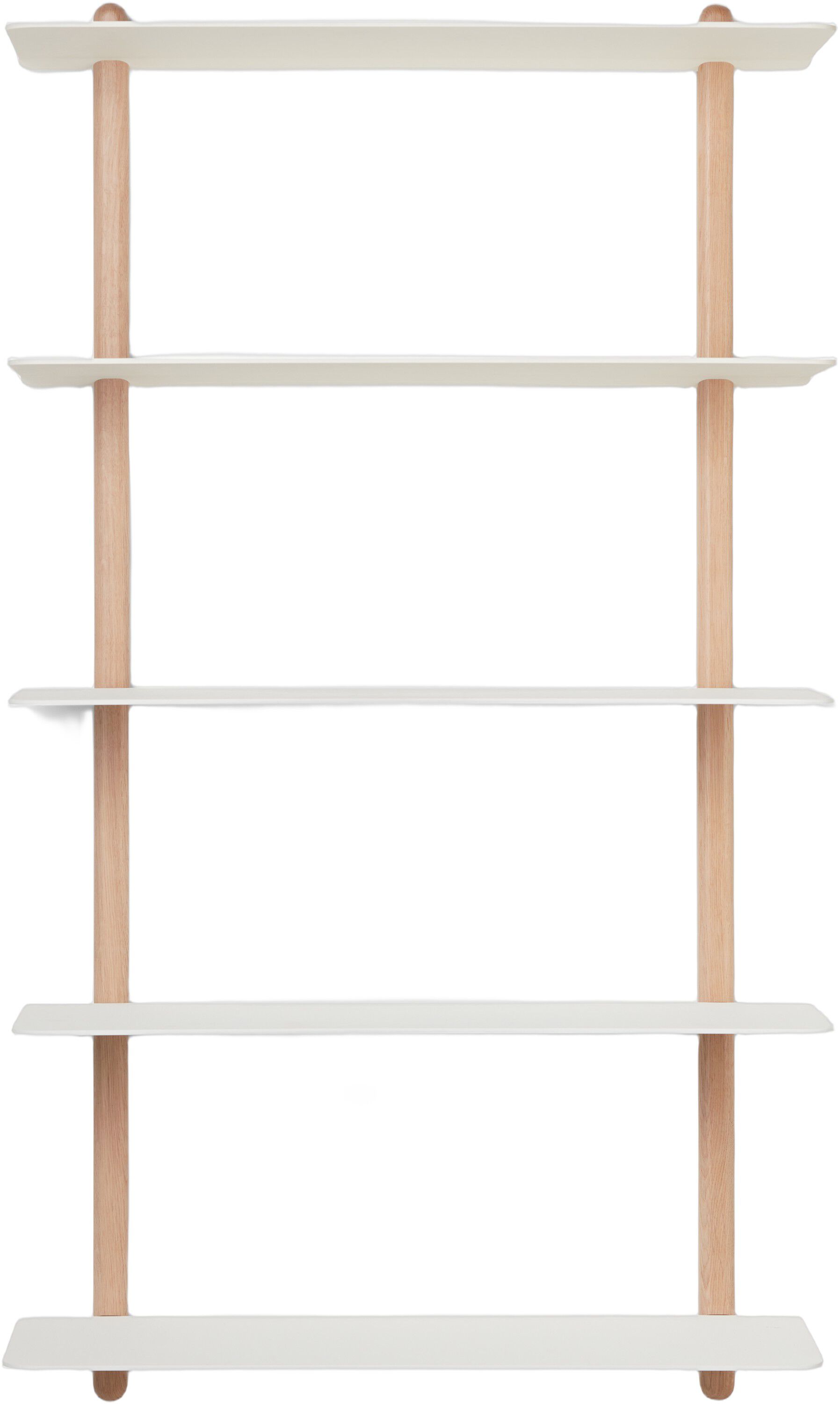 Nivo hylde stor E lys eg/ hvid