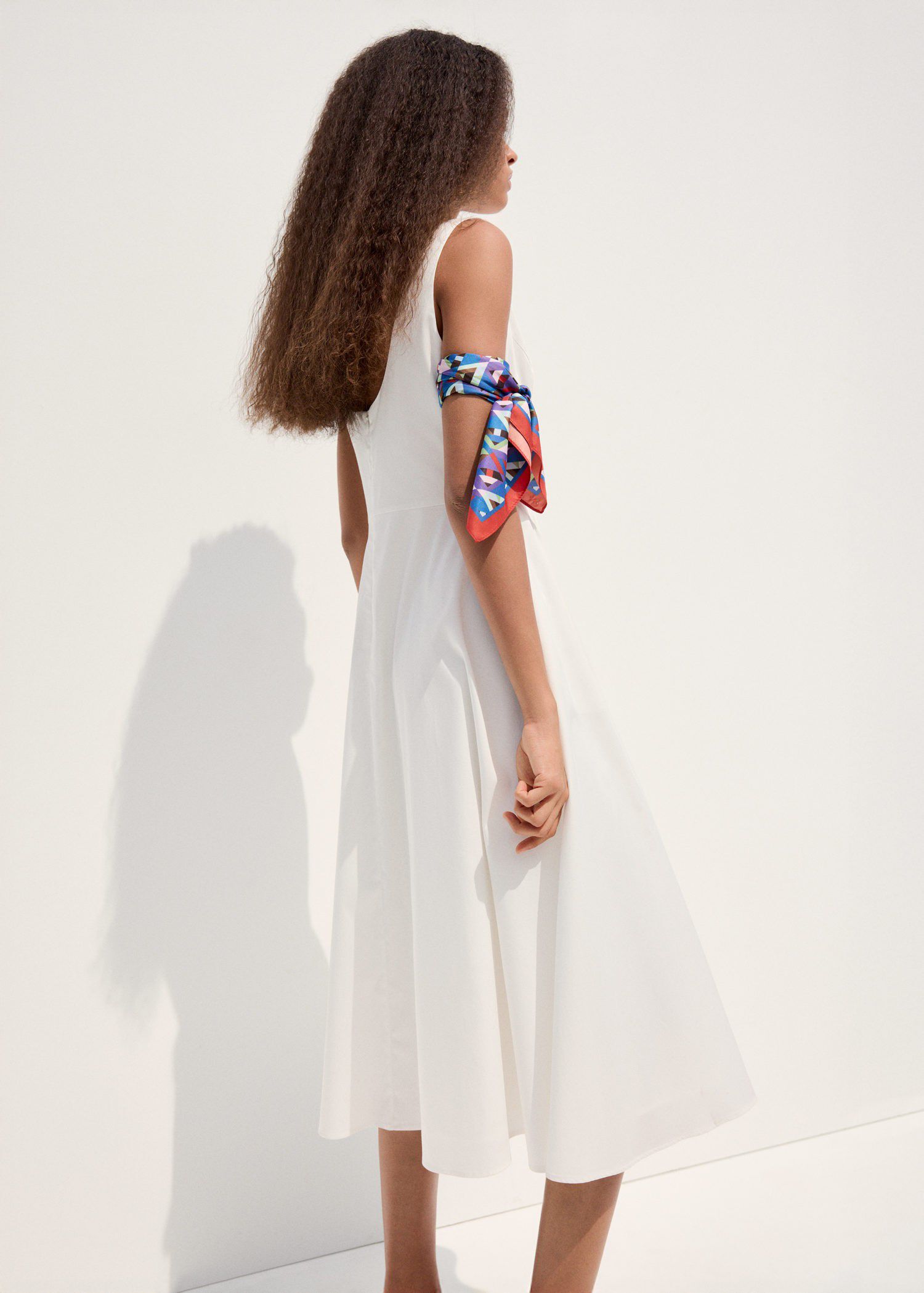 Boat-neck ruched dress