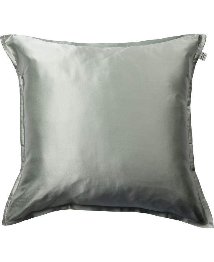 Silke pudebetræk med lynlås, 100 % morbærsilke, 60x63 cm, lysegrøn