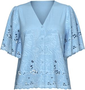 SLFDAHLIA SS BRODERI SHIRT NOOS