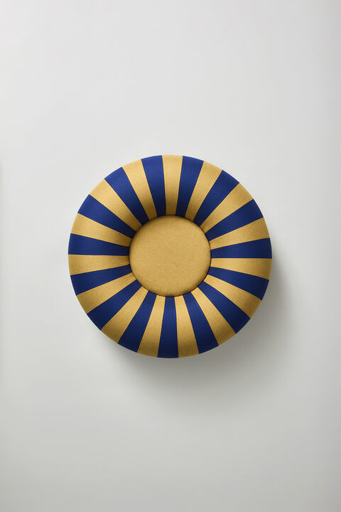 FLOAT, SMALL, DARK BLUE/OCHRE