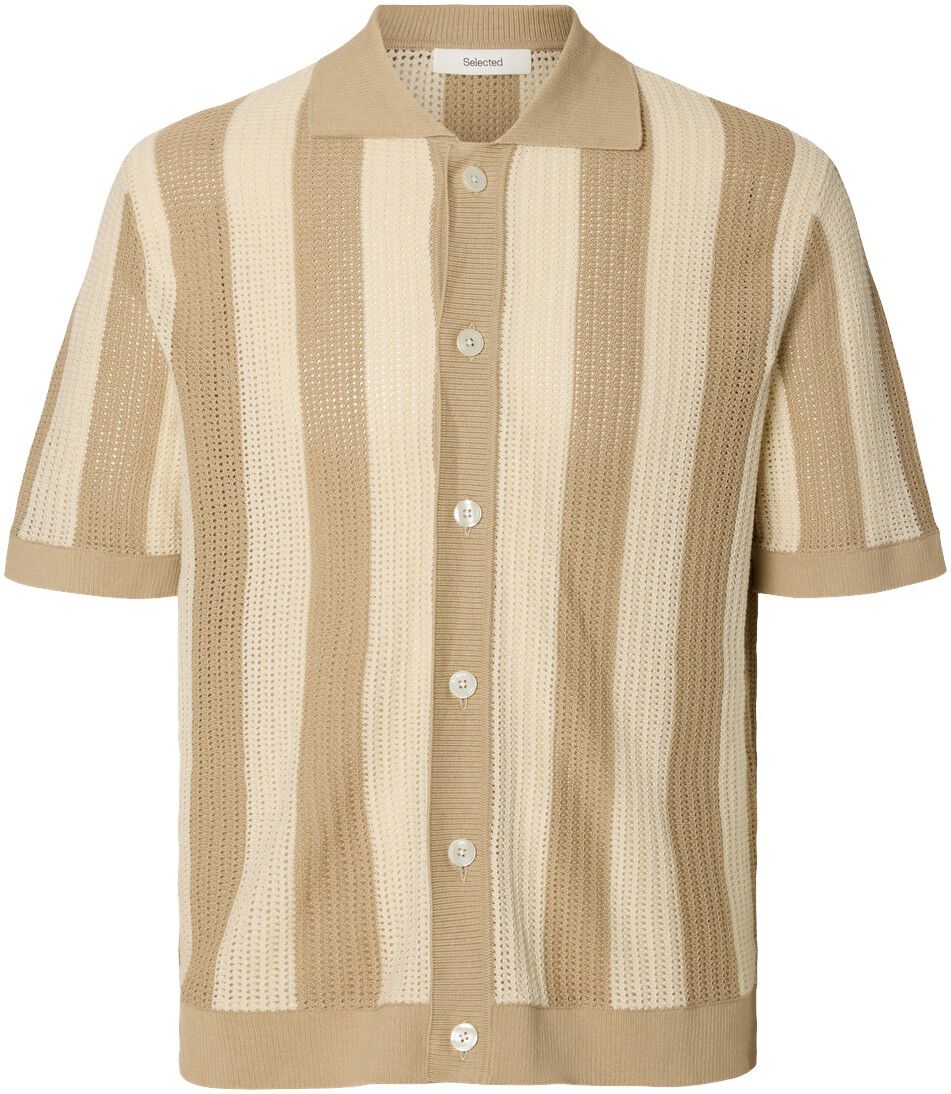 Slhshane Ss Open Struc Polo Cardigan