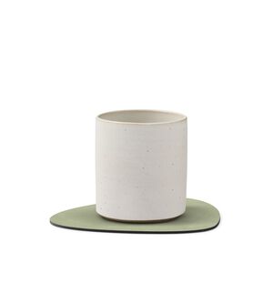 GLASS MAT CURVE 11X13CM NUPO olive green