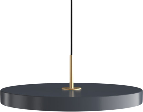 Asteria anthracite grey Ø 43 x 14 cm, 2. 7m cordset