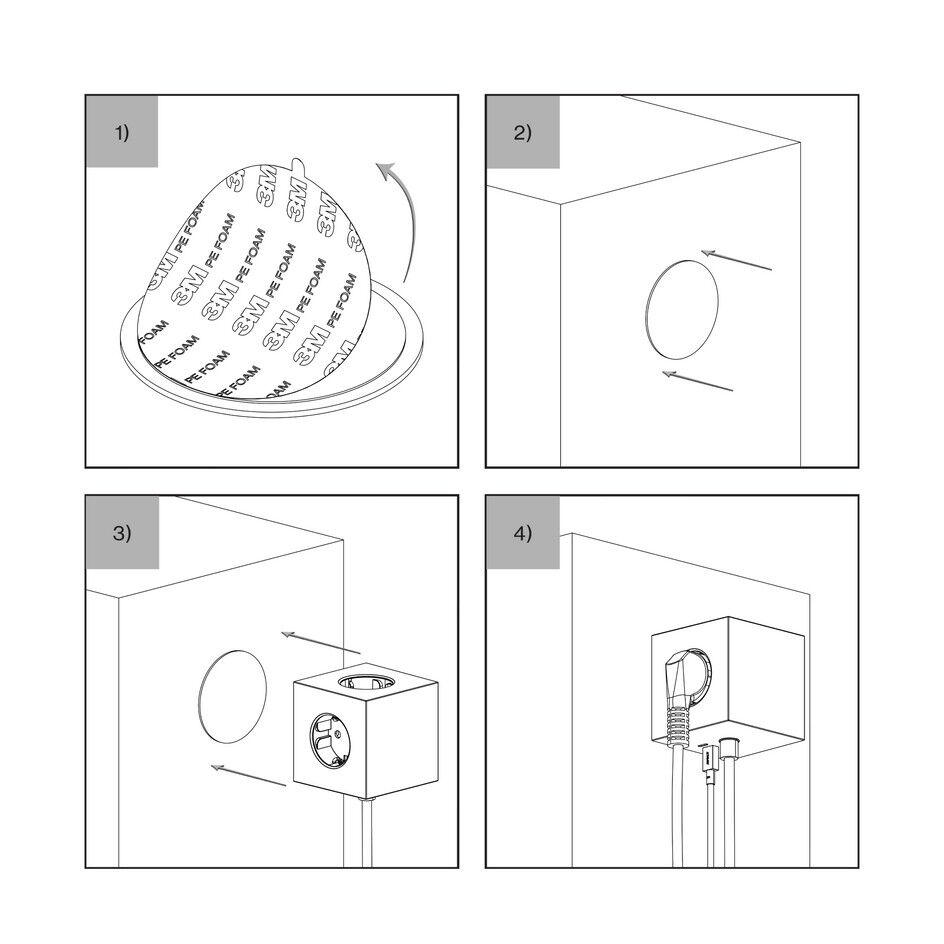 Square 1 - USB-C - 3m F EU - New Pink