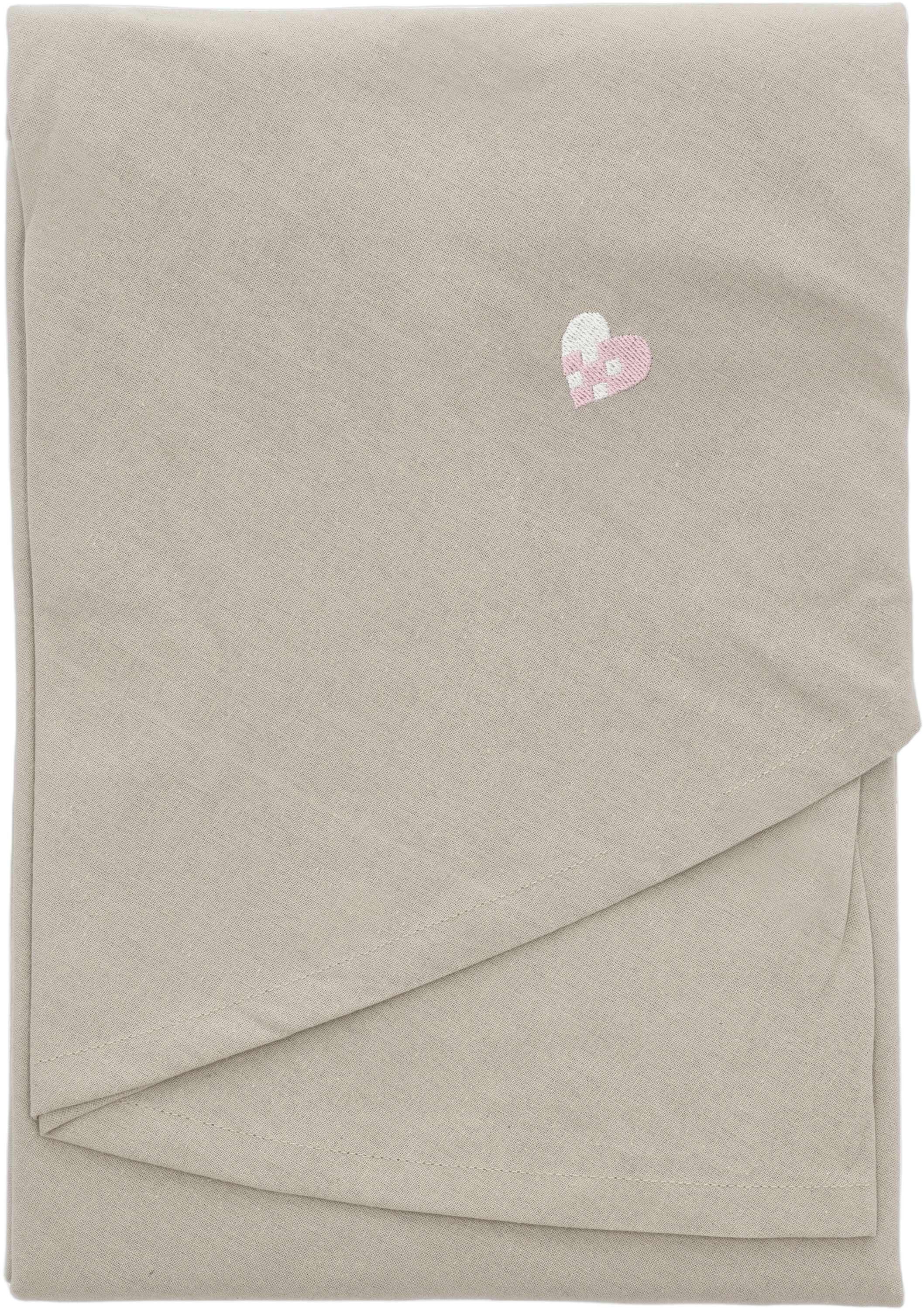 Julbordsduk dia180 Christmas Hearts Embroidery Rose