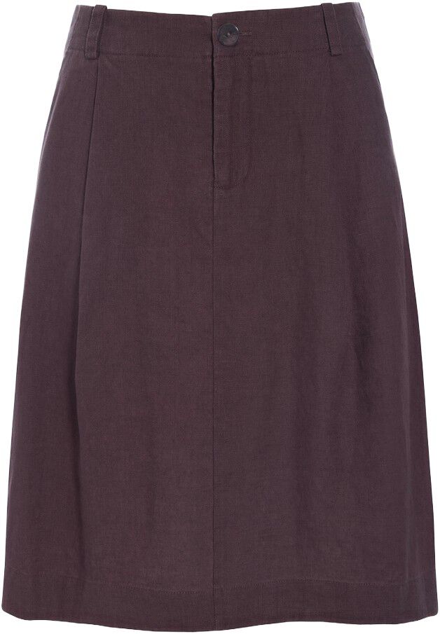 Lazy linen nederdel med l&aelig;g