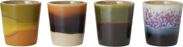 70s ceramics egg cups island set of 4