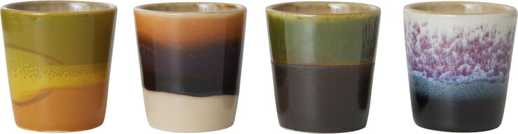 70s ceramics egg cups island set of 4