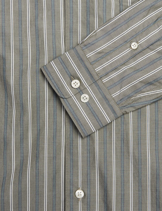 Cotton Poplin Stripe Malte Shirt