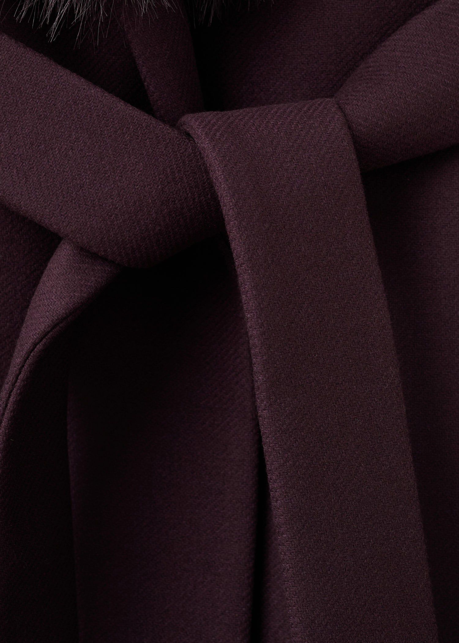 Manteco wool coat with fur collar