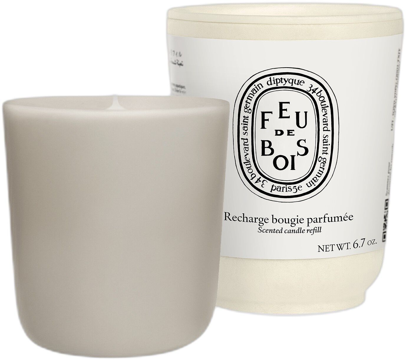Refill classic candle Feu de Bois 190g / 6,7 oz