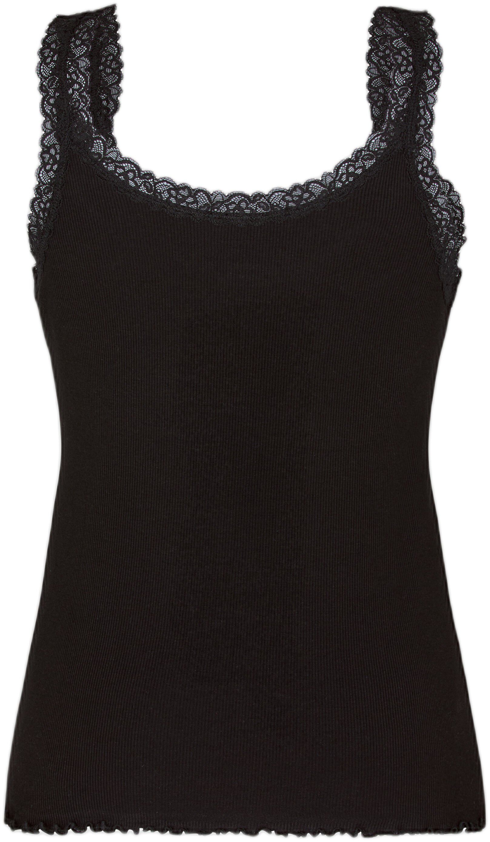 Singlet Rib Jersey Lace