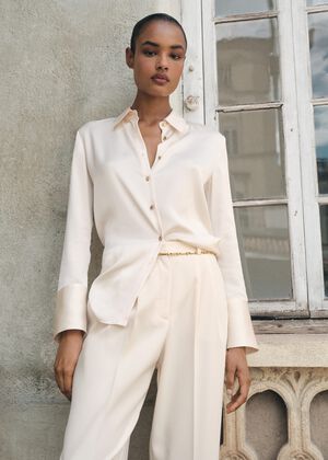 Satin finish flowy shirt