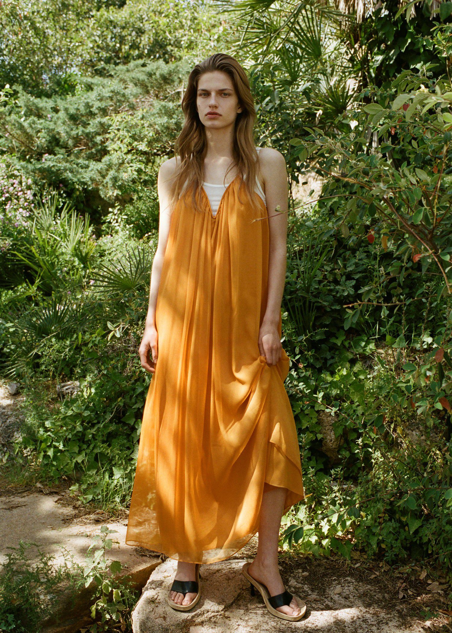 Chiffon V-neck dress