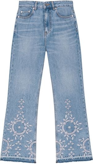 Broderie Anglaise Denim Betzy Cropp