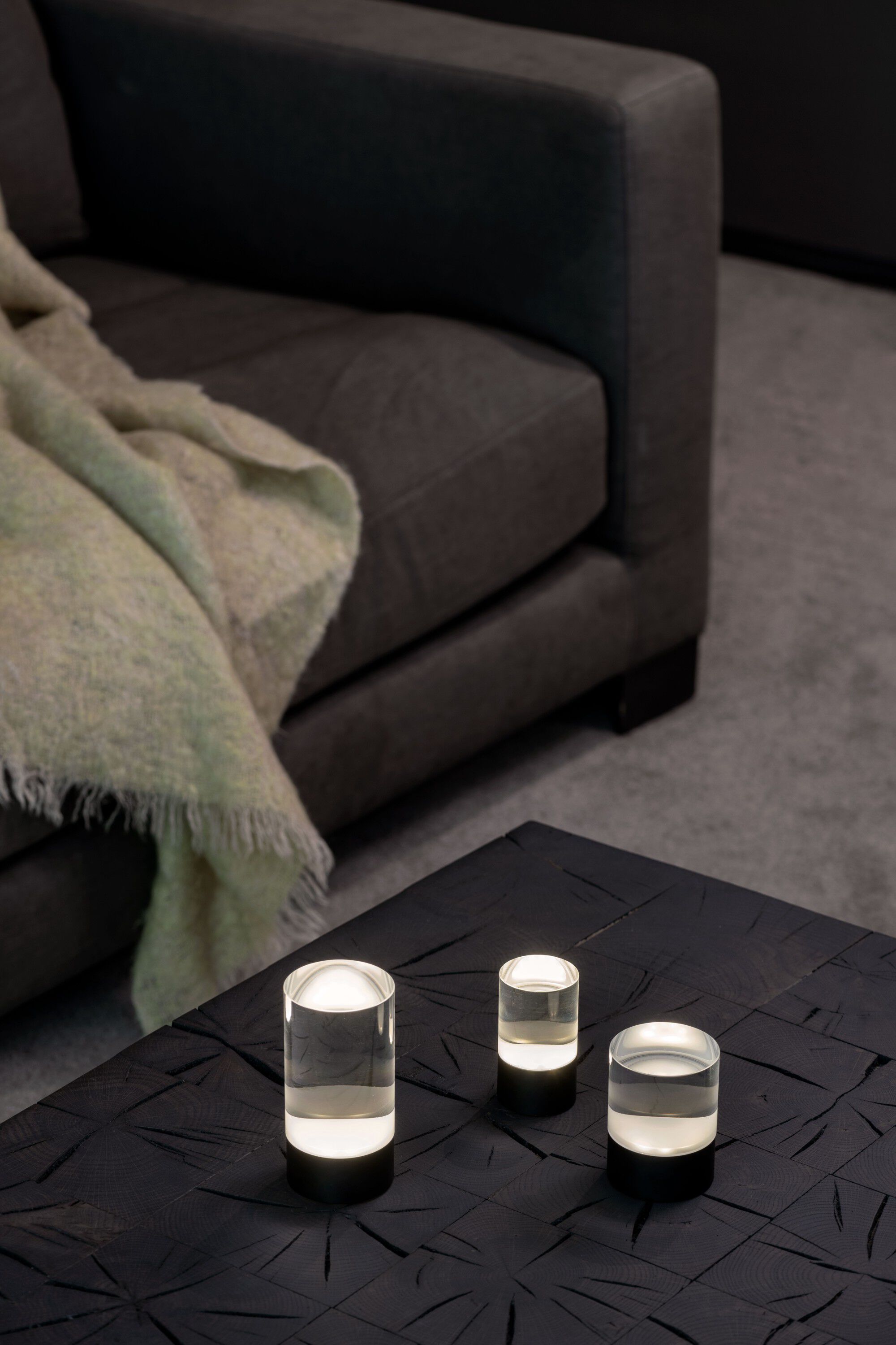 LED rechargeable Glow rod, clear, 4,5x8 cm