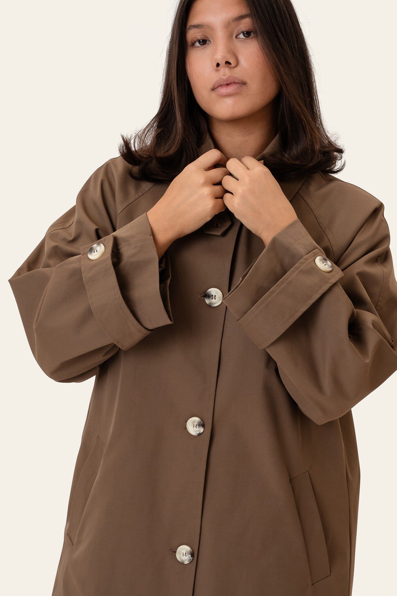 AvaIC Trenchcoat - Dark Brown