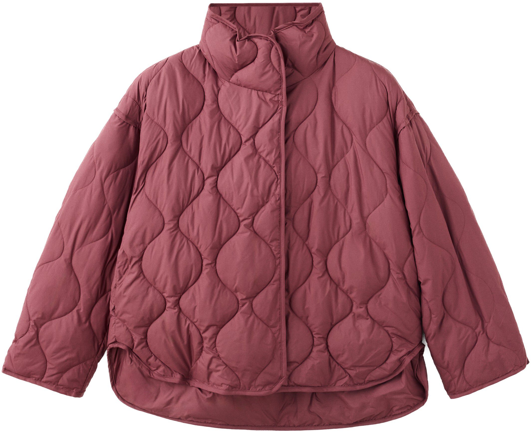Padded anorak with removable scarf