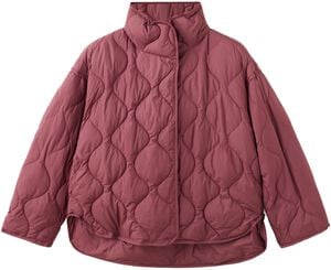 Padded anorak with removable scarf