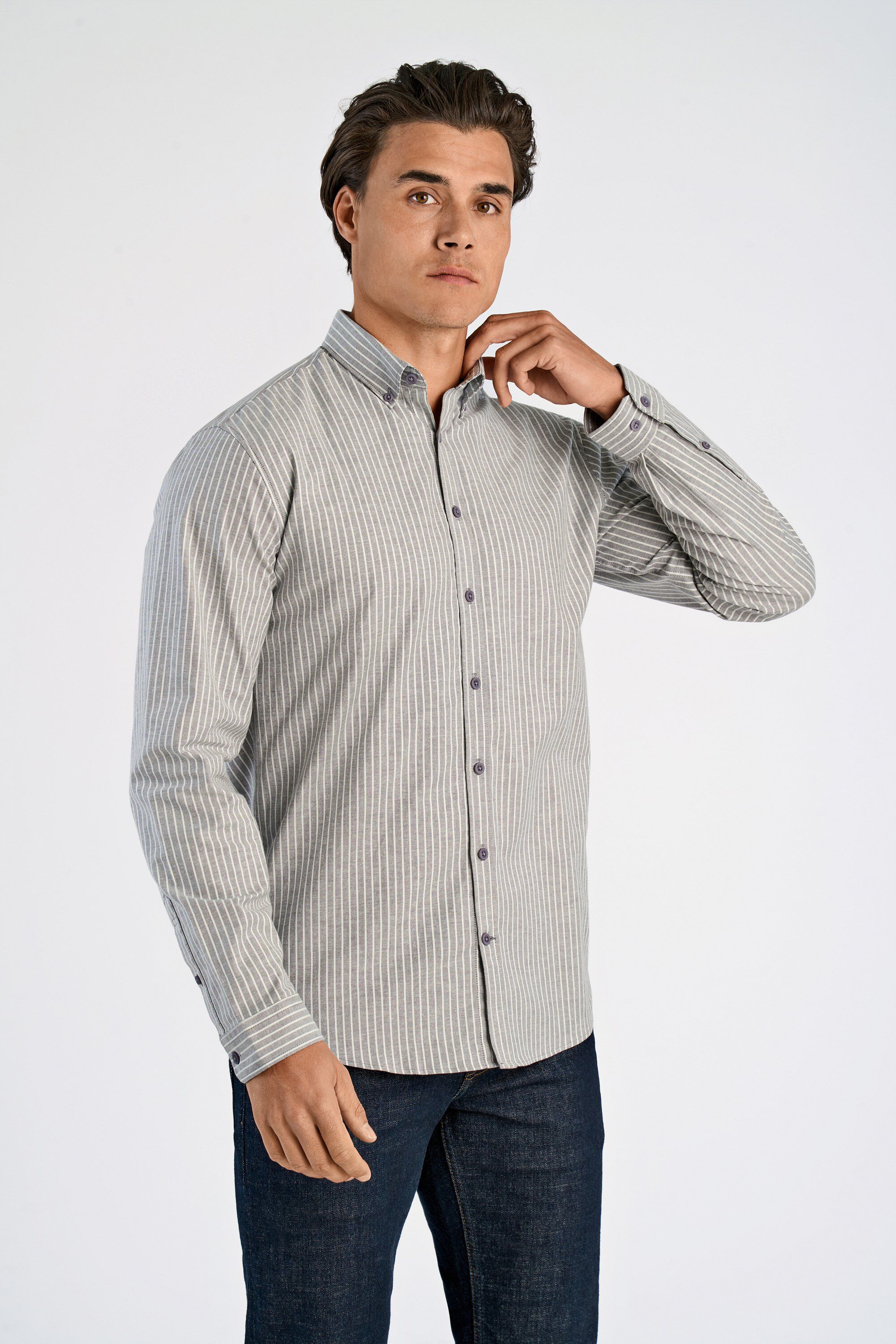 Striped superflex oxford L/S