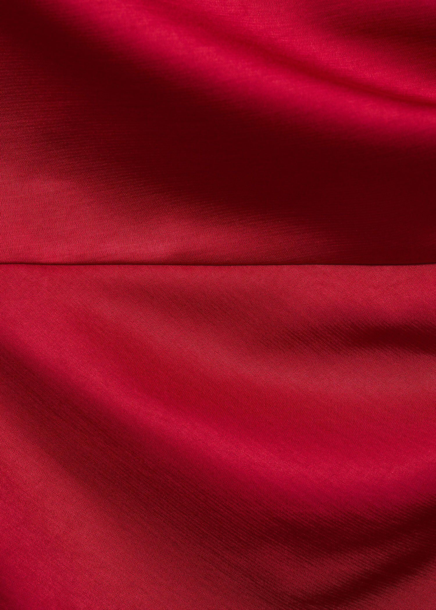 Asymmetrical satin dress with side