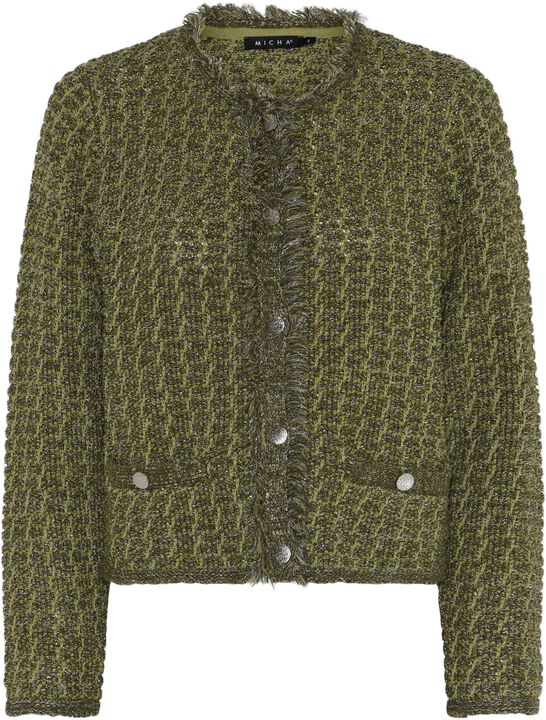 Cardigan_ Knit Tweed Look