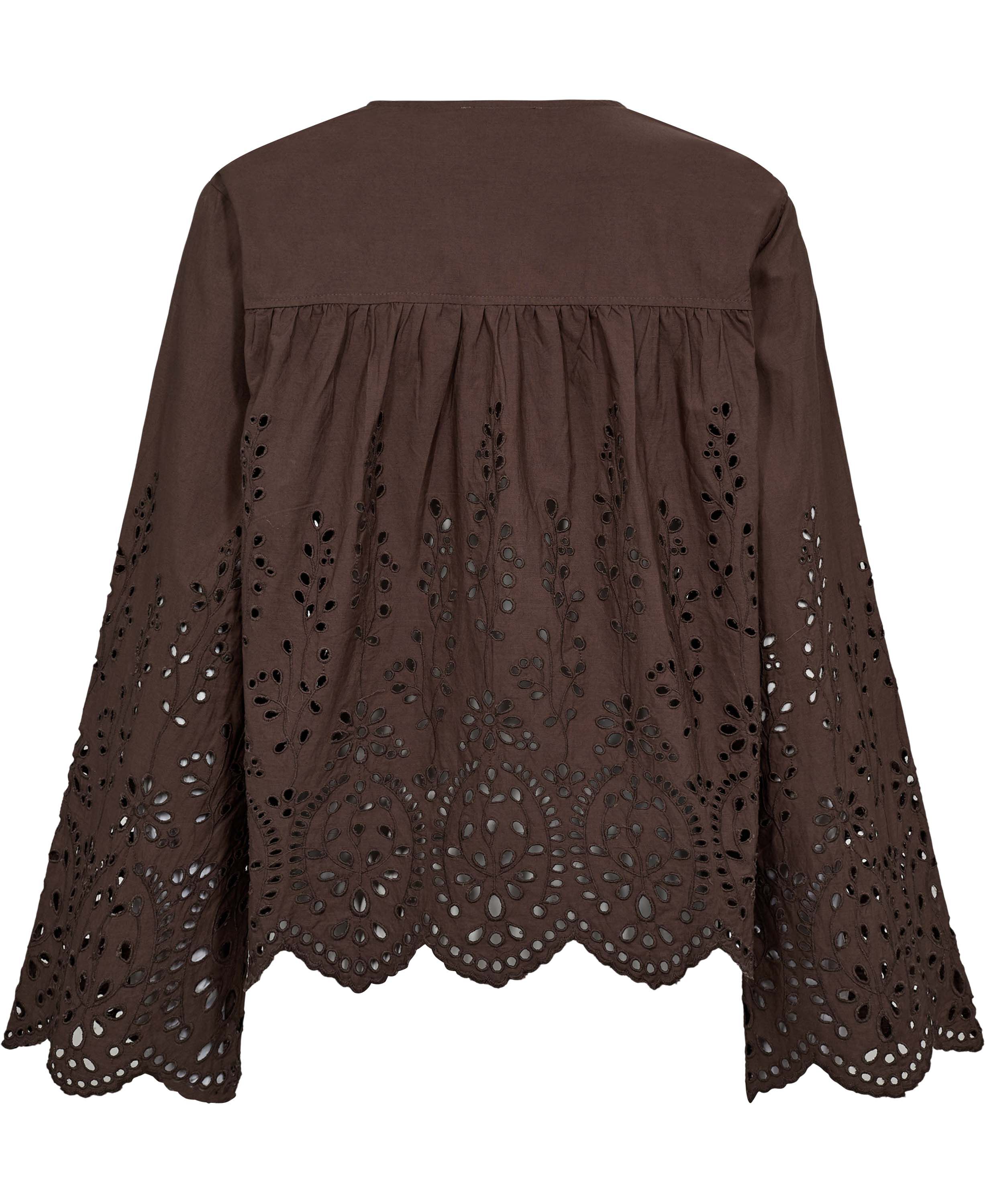 Asta 20 Lang&aelig;rmede bluse med bindedetalje - 100% &Atilde;kologisk bomuld GOT