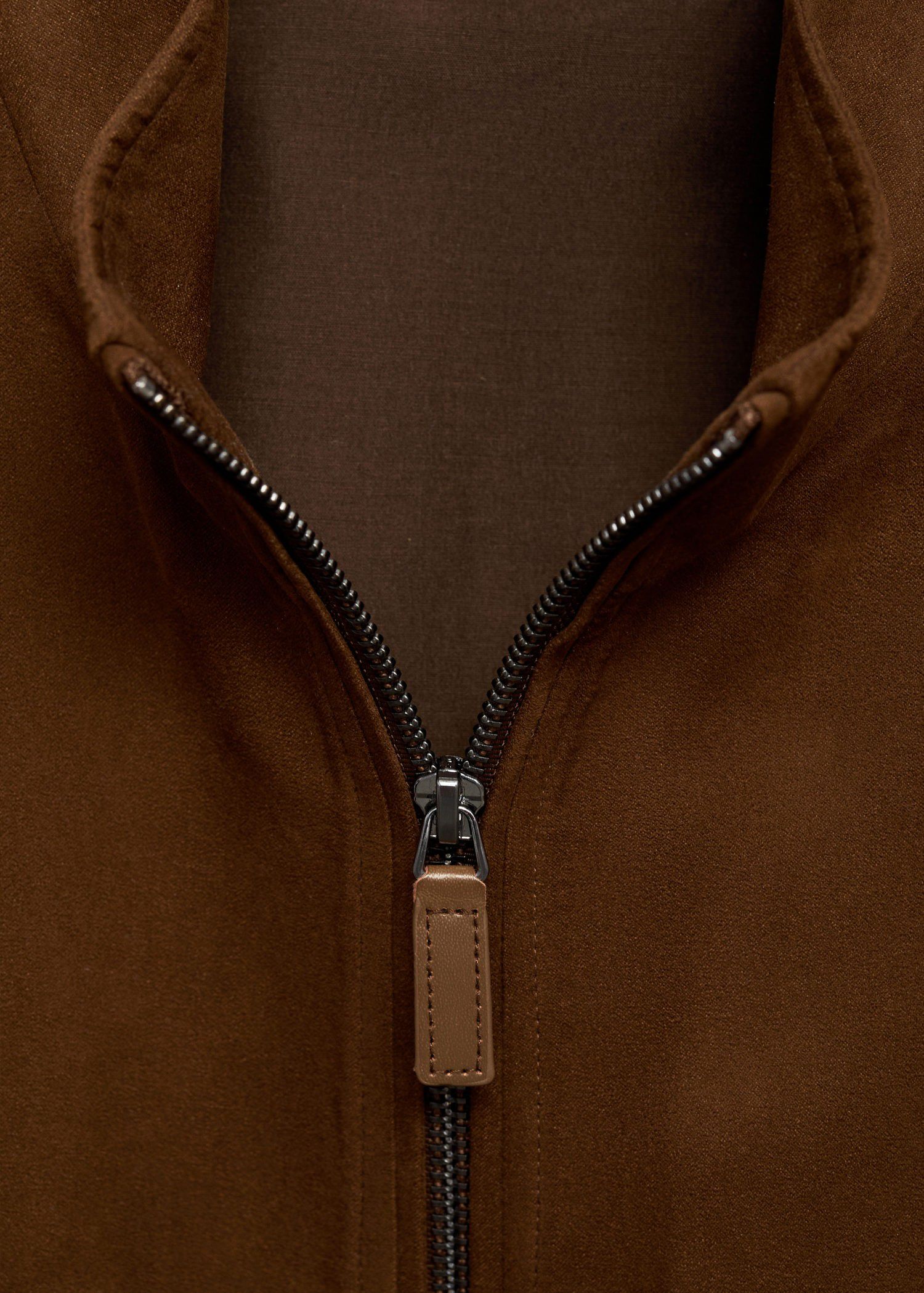 Suede leather-effect jacket