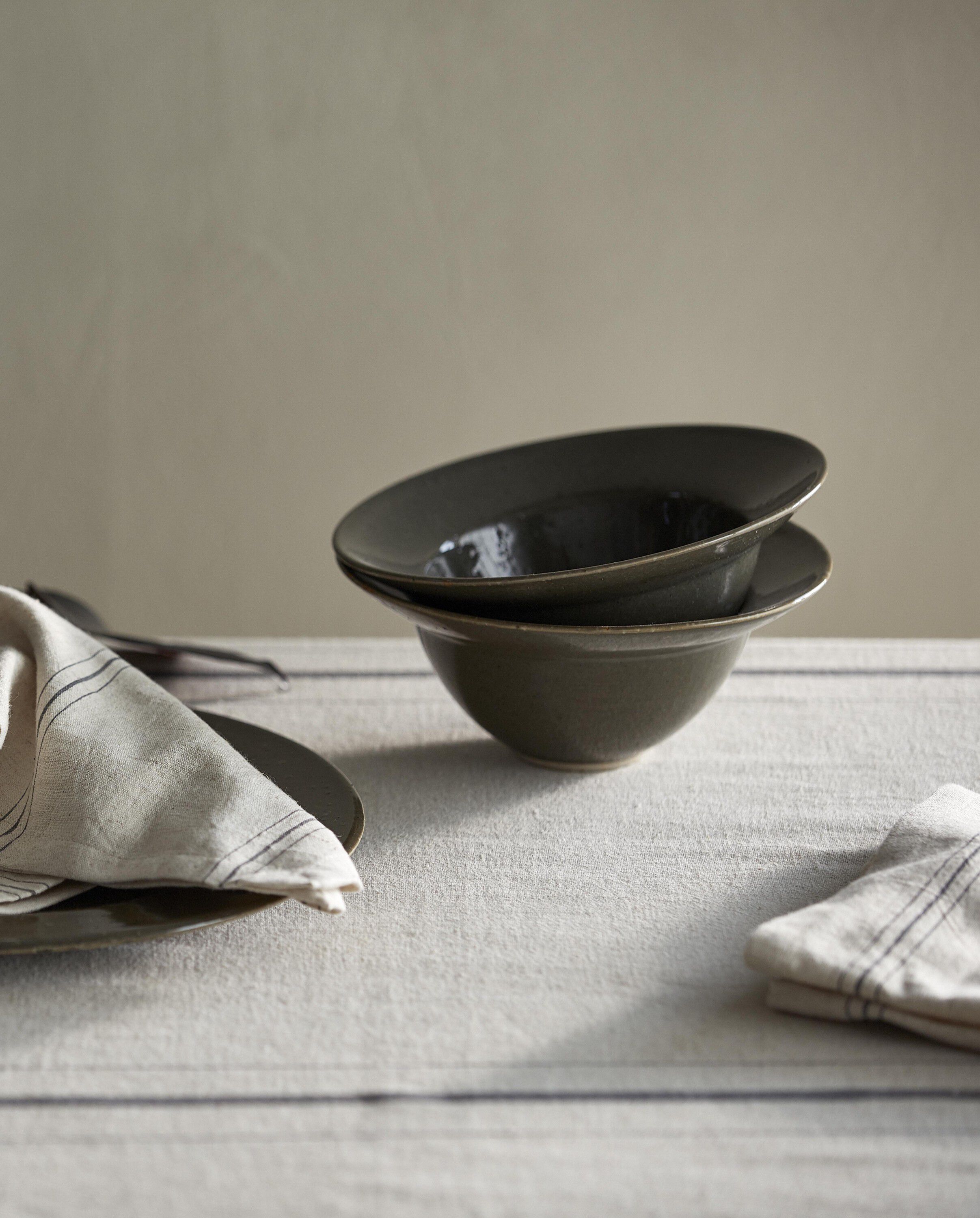 GRAWA soup plate, dark green