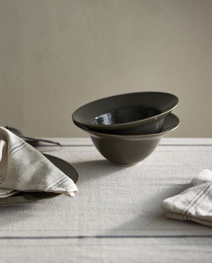 GRAWA soup plate, dark green