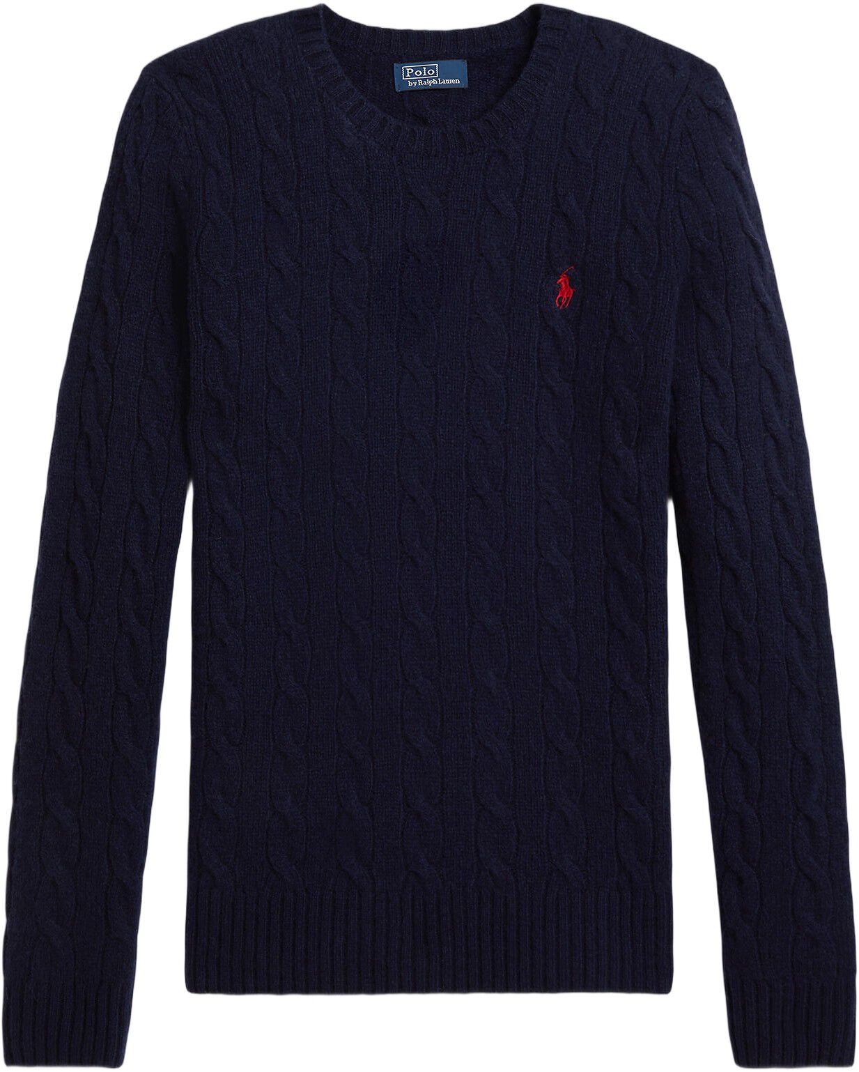 Cable Wool-Cashmere Crewneck Sweater