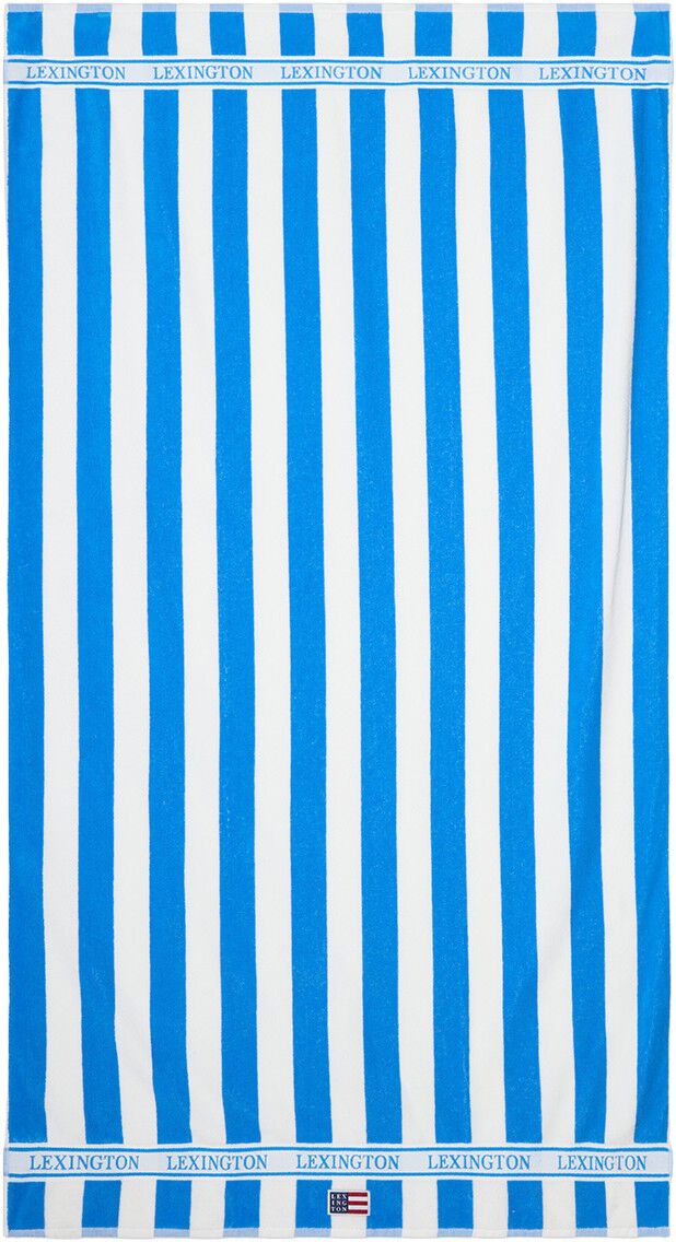 Block Striped Cotton Terry Beach Towel