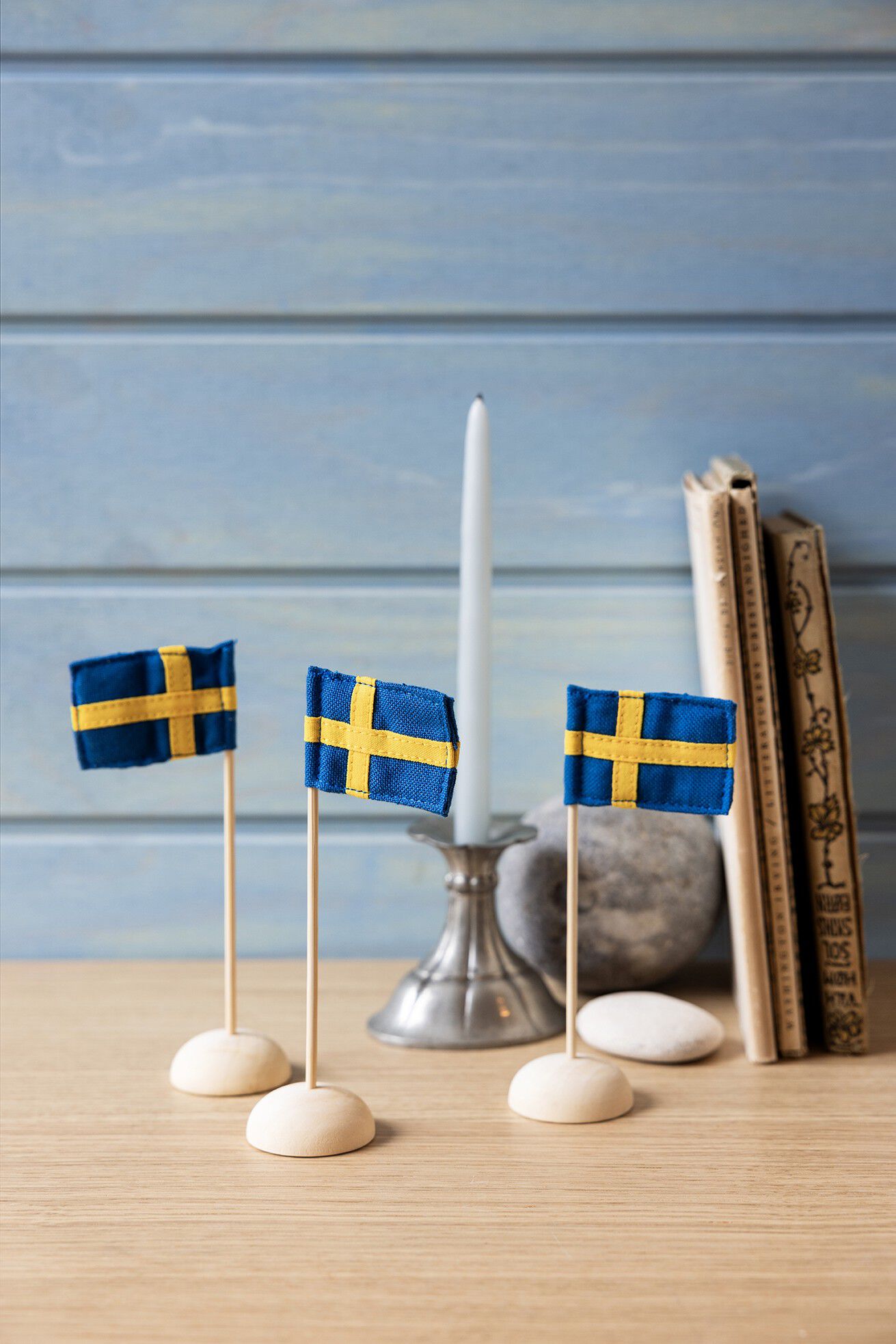 Mini bordflag med Svenske flag