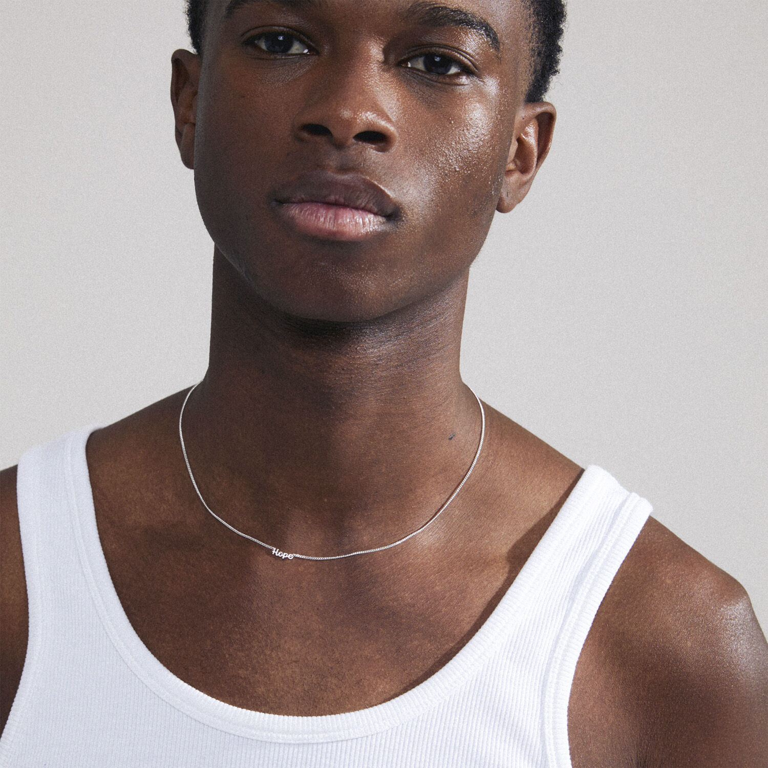 HOPE recycled necklace silver-plated