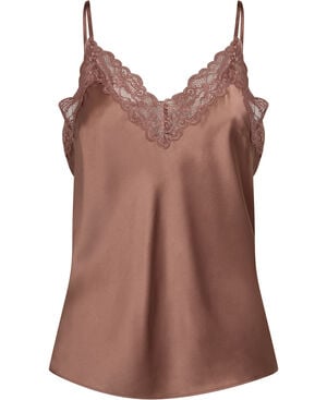Moon 3 G - Strap Top w. Lace, 100% Silk
