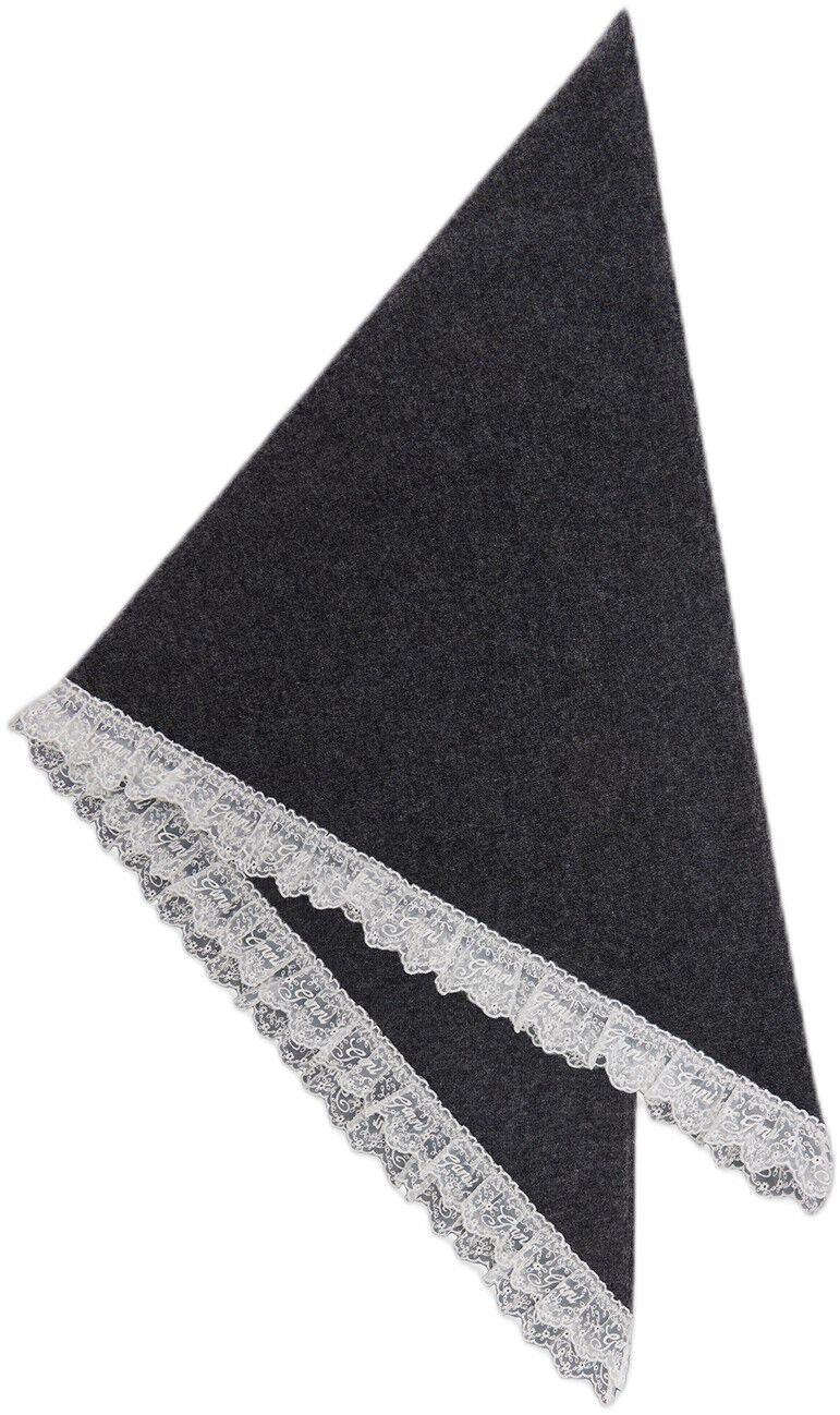 Wool Lace Triangular Scarf