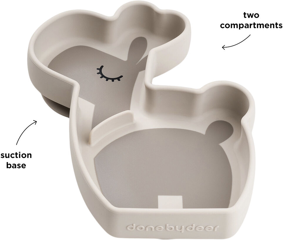 Silikone Stick&Stay snacktallerken Lalee Sand