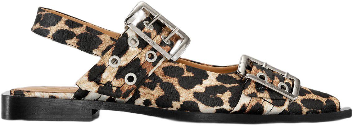 Feminine Buckle Ballerina Satin Pri