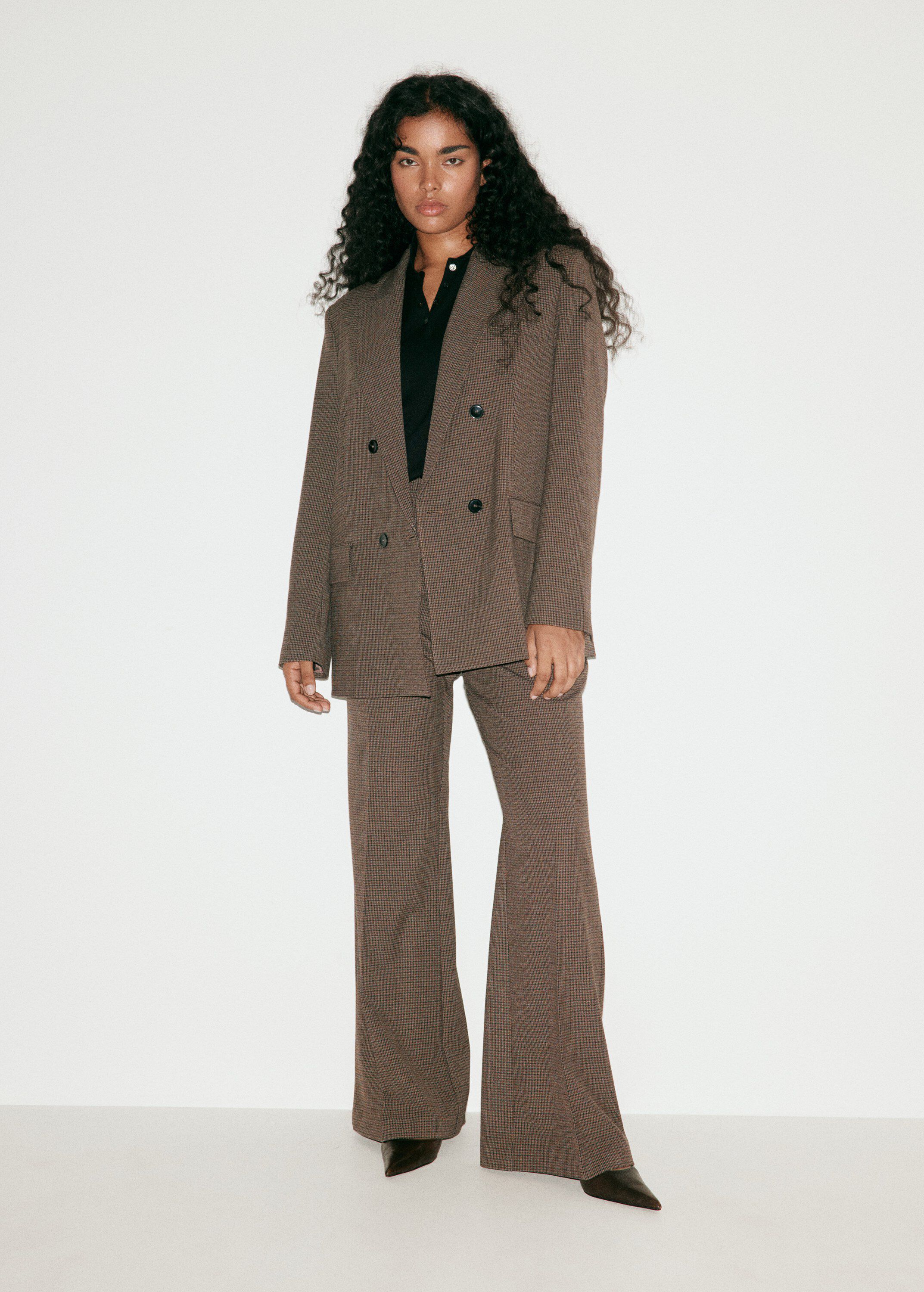 Houndstooth suit trousers
